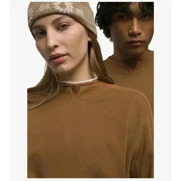 Prana NWT SnakeBite XS Gender Neutral Sweatshirt Tan Brown Outdoor Hike Workout - Picture 2 of 14